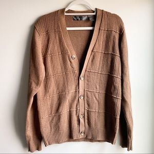 Oscar De La Renta Vintage Brown Knit Cardigan NWOT